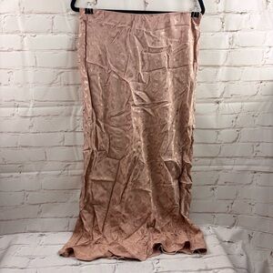 ASOS pink leopard print maxi skirt, elastic stretch waist